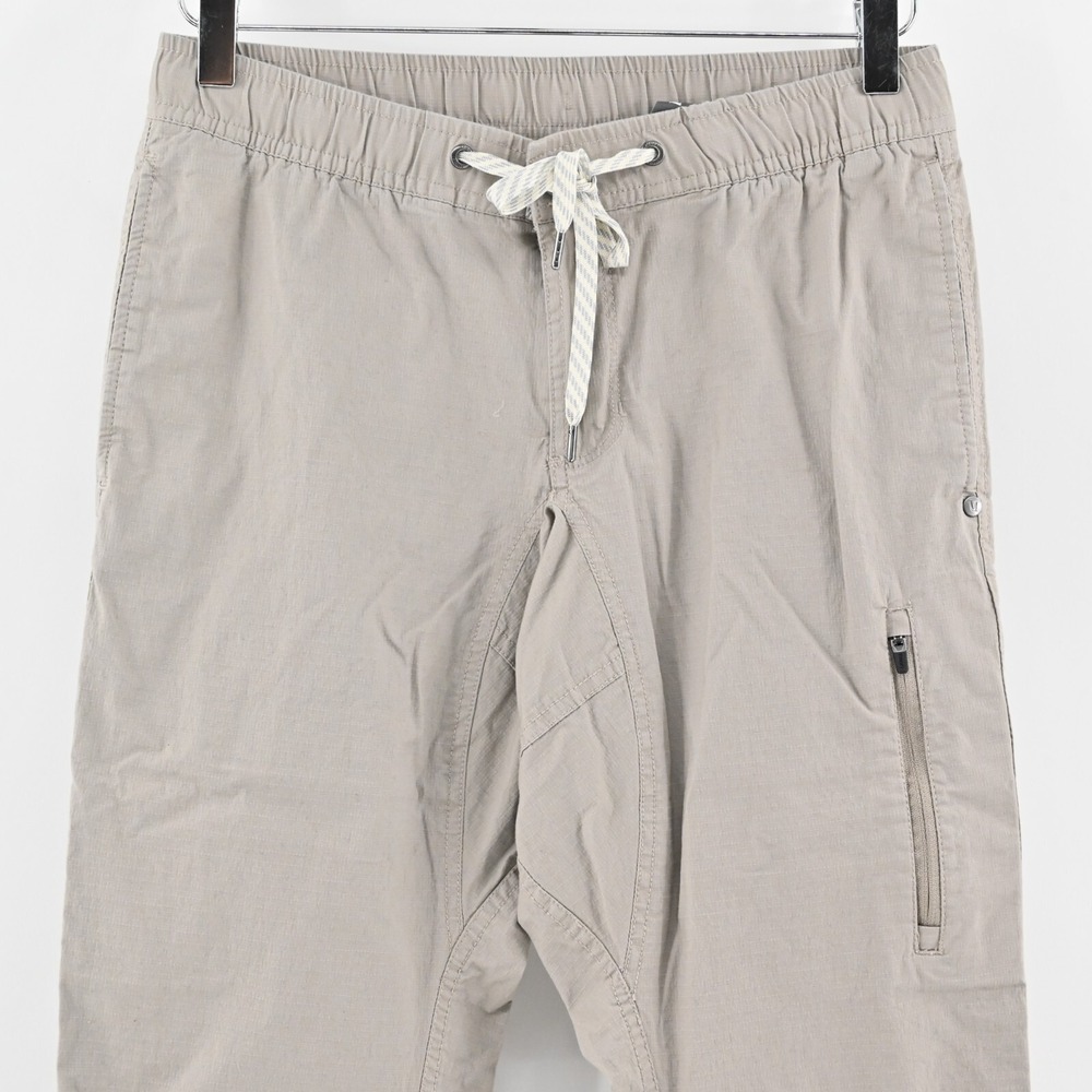 Vuori Climber Sesame Ripstop Pants Mens Size S Drawstring Zip Pocket Slim Fit - Picture 7 of 10